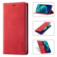 thumbnail image 1 of Wallet Case Designed for iPhone 16 Plus, Classic PU Leather Card Slots Magnetic Clasp Shockproof Purse Flip Kickstand Full Body Protection Durable Phone Case for iPhone 16 Plus, Red, 1 of 5