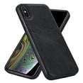 thumbnail image 1 of Wallet Case Designed for iPhone XS Max, Classic Slim 2 Credit Card Holders Lychee Texture Synthetic PU Leather Anti-shock Lightweight Phone Case Cover for iPhone XS Max, Black, 1 of 6