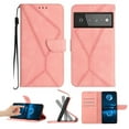 thumbnail image 1 of Wallet Case For Google Pixel 6 Pro, RFID Blocking Magnetic Flip Case with Card Slots Holder Kickstand Wrist Strap, PU Leather Folio Shockproof Protective Cover For Google Pixel 6 Pro, Pink, 1 of 9