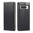 thumbnail image 1 of Wallet Case For Google Pixel 8, Luxury Premium Leather Flip Strong Magnetic Closure [Kickstand][RFID Blocking][Card Holder Slots] Retro Shockproof Phone Cover For Google Pixel 8, Black, 1 of 7