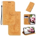 thumbnail image 1 of Wallet Case For Motorola Moto G Stylus 4G 2022, Butterfly Embossed & Cute Flower Patterned PU Leather Magnetic Clasp Flip Stand Card Slots Kickstand with Hand Strap Shockproof Cover,
Yellow, 1 of 8