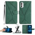 thumbnail image 1 of Wallet Case For Motorola Moto G Stylus 4G 2022, NOT For 5G, RFID Blocking Magnetic Flip Case with Card Slots Holder Kickstand Wrist Strap, PU Leather Folio Shockproof Protective Cover, Green, 1 of 9