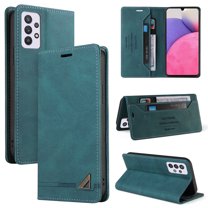 Wallet Case For Samsung Galaxy A33 5G,PU Leather Magnetic Folio Flip Kickstand Card Cash Pocket RFID Blocking Wallet Drop Protection Phone Case For Samsung Galaxy A33 5G,Blue