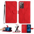thumbnail image 1 of Wallet Case For Samsung Galaxy Note 20 Ultra, Premium PU Leather Flip Magnetic Closure [Kickstand][Wrist Strap][Card Holder Slots] Credit ID Card Slot with Wrist Strap Design, Red, 1 of 9