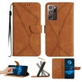 thumbnail image 1 of Wallet Case For Samsung Galaxy Note 20 Ultra, RFID Blocking Magnetic Flip Case with Card Slots Holder Kickstand Wrist Strap, PU Leather Folio Shockproof Protective Cover, Brown, 1 of 9
