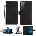 thumbnail image 1 of Wallet Case For Samsung Galaxy Note 20 Ultra, RFID Blocking Magnetic Flip Case with Card Slots Holder Kickstand Wrist Strap, PU Leather Folio Shockproof Protective Cover, Black, 1 of 9