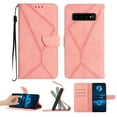 thumbnail image 1 of Wallet Case For Samsung S10 Plus, RFID Blocking Magnetic Flip Case with Card Slots Holder Kickstand Wrist Strap, PU Leather Folio Shockproof Protective Cover For Samsung Galaxy S10 Plus, Pink, 1 of 9