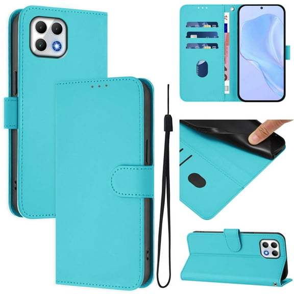Wallet Case For UMIDIGI Power 7S/7 Max Phone, For UMIDIGI A15/A15C/A15T/UMIDIGI Note 9 Premium PU Leather Shockproof Lanyard Slim Case