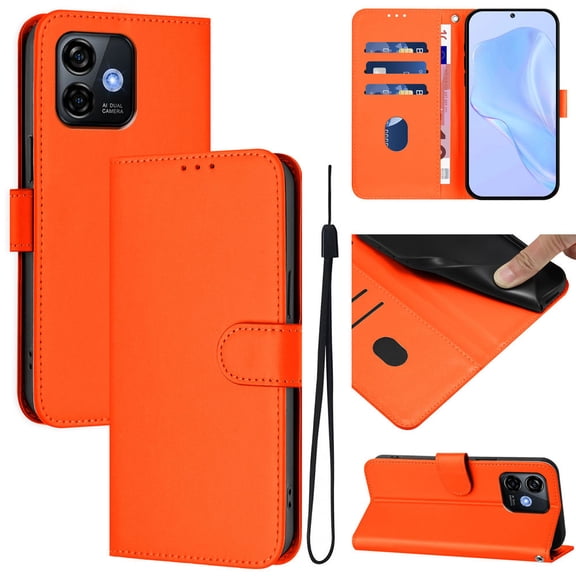 Wallet Case For Ulefone Note 16 Pro Phone, For Ulefone Note 14/17Pro/ 18/20Pro Premium PU Leather Shockproof Lanyard Slim Case