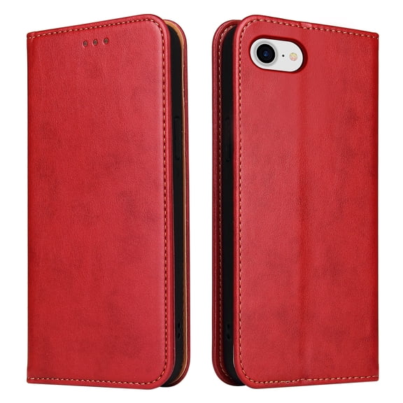Wallet Case For iPhone 7 Plus / iPhone 8 Plus, Case Wallet-High Quality Leather Magnetic Closure Case-RFID Blocking Card Holders-Shockproof TPU Shell Folio Cover Women Men Men/Women, Red