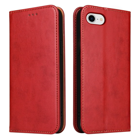 Wallet Case For iPhone 7 Plus / iPhone 8 Plus, Case Wallet-High Quality Leather Magnetic Closure Case-RFID Blocking Card Holders-Shockproof TPU Shell Folio Cover Women Men Men/Women, Red