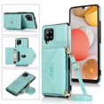 thumbnail image 1 of Wallet Case for Galaxy A22 5G, Detachable Crossbody Lanyard Strap PU Leather+Soft TPU Bumper Magnetic Clasp Back Flip Credit Card Slots Kickstand Cover for Samsung Galaxy A22 5G, Mint, 1 of 9