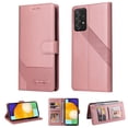 thumbnail image 1 of Wallet Case for Galaxy A52 Credit Card Holder, [Shockproof Interior Case] Premium PU Leather With Strap Kickstand Magnetic Closure Flip Folding Cover Compatible with Samsung Galaxy A52 5G/4G,
Rosegold, 1 of 14