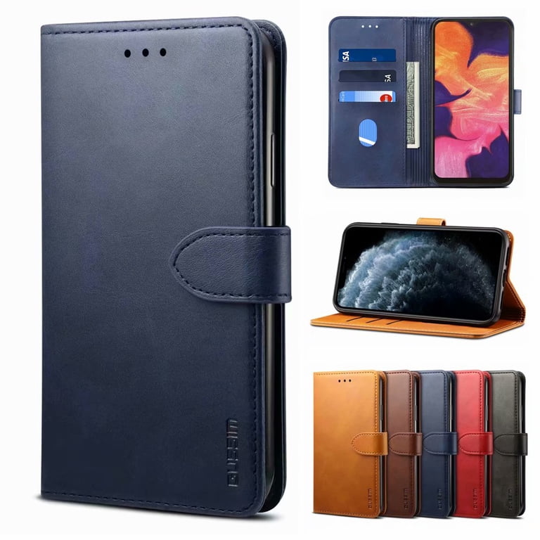QIWEIQING Funda Compatible Con OPPO A52, Funda Libro Protectora Con Carcasa De TPU, Soporte Plegable, Ranura Para Tarjeta, Funda De Cuero PU Para OPPO A52 / A72 / A92 Brown HX