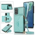 thumbnail image 1 of Wallet Case for Galaxy Note 20 Ultra, Detachable Crossbody Lanyard Strap PU Leather+Soft TPU Bumper Magnetic Clasp Back Flip Credit Card Slot Kickstand Cover for Samsung Galaxy Note 20 Ultra, Mint, 1 of 5