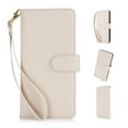 thumbnail image 1 of Wallet Case for Galaxy S23 FE, [TPU Shockproof Interior Case] Kickstand [RFID Blocking] Card Slot, Magnetic PU Leather Folio Cover Compatible,With strap,Flip Cover with Card Holder,Apricot, 1 of 14