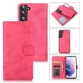 thumbnail image 1 of Wallet Case for Galaxy S23 Plus 6.6" 2023, Retro PU Leather [Magnetic Detachable Shell] Flip Kickstand [Cash Pocket & Card Slots] Drop Resistant Full Protective Case, Rose, 1 of 10