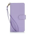 thumbnail image 1 of Wallet Case for Galaxy S24, [TPU Shockproof Interior Case] Kickstand [RFID Blocking] Card Slot, Magnetic PU Leather Folio Cover Compatible,Flip Cover with Card Holder,With strap,Lightpurple, 1 of 14