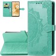 thumbnail image 1 of Wallet Case for Google Pixel 6,Mandala Pattern PU Leather Flip Phone Case with Strong Magnetic Clasp and Cash Card Slots Holder Cover for Google Pixel 6 MTL Green, 1 of 15