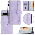 thumbnail image 1 of Wallet Case for Google Pixel 7, with Card Slots [RFID Blocking],Durable Flip Folio Kickstand Magnetic Closure Leather Wallet Wrist Strap Women Men Case for Google Pixel 7, Purple, 1 of 10
