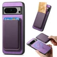 thumbnail image 1 of Wallet Case for Google Pixel 7, Classic PU Leather Removable Magnetic Card Back Slot Anti-falling Anti-drop Shockproof Protective Phone Case Cover for Google Pixel 7, Purple, 1 of 11