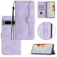 thumbnail image 1 of Wallet Case for Google Pixel 7 Pro, with Card Slots [RFID Blocking],Durable Flip Folio Kickstand Magnetic Closure Leather Wallet Wrist Strap Women Men Case for Google Pixel 7 Pro, Purple, 1 of 10