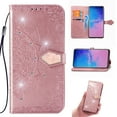 thumbnail image 1 of Wallet Case for Google Pixel 7 Pro, Flip Case PU Leather Diamond Emboss Mandala Flowers Wrist Strap Folio Card Slots Magnetic Kickstand Protective Phone Cover for Google Pixel 7 Pro, Rosegold, 1 of 10
