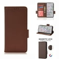 thumbnail image 1 of Wallet Case for Google Pixel 7, Soft Silicone Lychee Pattern PU Leather Shockproof Flip Cover with Card Slots Holder Magnetic Clasp Lock Drop Resistant Kickstand Phone Case,Brown, 1 of 6