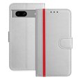 thumbnail image 1 of Wallet Case for Google Pixel 7A, Business PU Leather Magnetic Flip Folio Case with Card Slots Holder Kickstand Shockproof Protective Phone Case Cover for Google Pixel 7A, Silver, 1 of 9