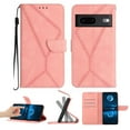 thumbnail image 1 of Wallet Case For Google Pixel 7A, RFID Blocking Magnetic Flip Case with Card Slots Holder Kickstand Wrist Strap, PU Leather Folio Shockproof Protective Cover For Google Pixel 7A, Pink, 1 of 9