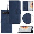 thumbnail image 1 of Wallet Case for Google Pixel 7A, Smile Design Premium Leather Credit Card Holder Wallet RFID Blocking Case with Wrist Strap Stand Magnetic Flip Cover for Google Pixel 7A, Darkblue, 1 of 10