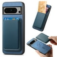 thumbnail image 1 of Wallet Case for Google Pixel 7a, Classic PU Leather Removable Magnetic Card Back Slot Anti-falling Anti-drop Shockproof Protective Phone Case Cover for Google Pixel 7a, Blue, 1 of 11
