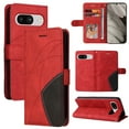 thumbnail image 1 of Wallet Case for Google Pixel 8 with Card Slots Cash Holder Magnetic Clasp Flip Folio Cover, Premium Luxury PU Leather Kickstand Soft Silicone Shockproof Protective Case,Red, 1 of 8