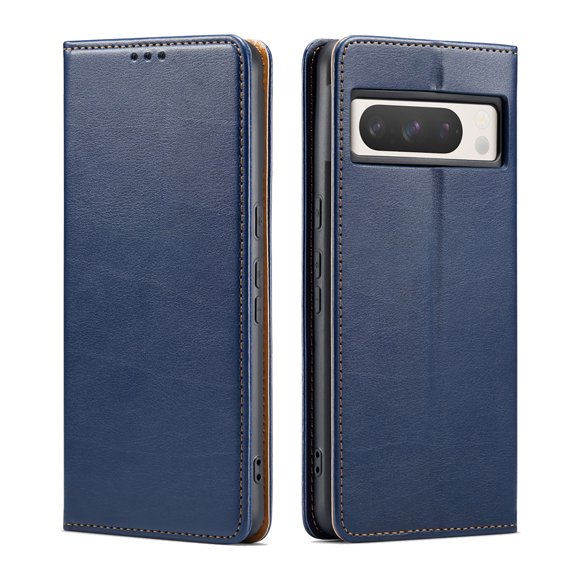 Wallet Case For Google Pixel 8 Pro, Case Wallet-High Quality Leather Magnetic Closure Case-RFID Blocking Card Holders-Shockproof TPU Shell Folio Cover Women Men For Google Pixel 8 Pro, Blue