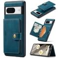 thumbnail image 1 of Wallet Case for Google Pixel 8 Pro with Detachable Card Slots Holder Magnetic Closure Cover, Premium PU Leather Slim Kickstand Soft Silicone Shockproof Lens Protective Case,Blue, 1 of 7