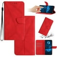 thumbnail image 1 of Wallet Case For Google Pixel 8, RFID Blocking Magnetic Flip Case with Card Slots Holder Kickstand Wrist Strap, PU Leather Folio Shockproof Protective Cover For Google Pixel 8, Red, 1 of 9
