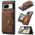 thumbnail image 1 of Wallet Case for Google Pixel 8, Retro PU Leather Shockproof Phone Case Magnetic Snap Back Cover Detachable with Card Holder Pocket Wallet Stand for Google Pixel 8, Brown, 1 of 7