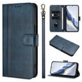 thumbnail image 1 of Wallet Case for Google Pixel 8, Short Strap PU Leather Case, Premium PU Leather Kickstand Magnetic Folio Cover for Google Pixel 8 with Card Holder, Support Wireless Charging - Blue, 1 of 9