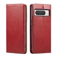 thumbnail image 1 of Wallet Case For Google Pixel 8A, Luxury Premium Leather Flip Strong Magnetic Closure [Kickstand][RFID Blocking][Card Holder Slots] Retro Shockproof Phone Cover For Google Pixel 8A, Red, 1 of 7