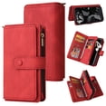 thumbnail image 1 of Wallet Case for Google Pixel 9 / 9 Pro, Magnetic Zipper Pouch Premium PU Leather with Kickstand Wallet Flip Shockproof Phone Case Wrist Strap Card Slots Holder Pocket Google Pixel 9 / 9 Pro,
Red,, 1 of 12