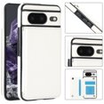 thumbnail image 1 of Wallet Case for Google Pixel 9 Pro XL with Card Holder, Back Folio Flip Premium PU Leather Kickstand Card Slots Case, Double Strong Magnetic Clasp Durable Shockproof Phone Case,White, 1 of 10