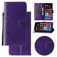 thumbnail image 1 of Wallet Case for Google Pixel 9 Pro XL,PU Leather Wallet Flip Kickstand Case [Magnetic Closure] [Wrist Strap] [Card Slots Holder] Embossed Butterfly & Flower Case for Women Girls,Purple, 1 of 9