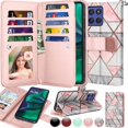 thumbnail image 1 of Wallet Case for Moto G Stylus 5G 2025 Wallet Case ,[9 Card Slots] Luxury PU Leather Credit Holder Carrying Folio Flip [Detachable] Kickstand Magnetic Phone Cover & Lanyard [Marble], 1 of 6