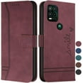 thumbnail image 1 of Wallet Case for Moto G Stylus 5G, Moto G Stylus 5G Case with Card Holder Leather Flip Case with Kickstand Magnetic Full Protection Compatible with Motorola Moto G Stylus 5G Smile Red Wine, 1 of 7
