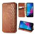 thumbnail image 1 of Wallet Case for Motorola Moto G (2022), Magnetic PU Leather Kickstand Flip Cover with Card Holder Shockproof TPU Shell Embossed Pattern Folio Case for Motorola Moto G (2022), Brown, 1 of 6