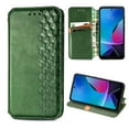 thumbnail image 1 of Wallet Case for Motorola Moto G (2022), Magnetic PU Leather Kickstand Flip Cover with Card Holder Shockproof TPU Shell Embossed Pattern Folio Case for Motorola Moto G (2022), Green, 1 of 6