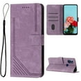 thumbnail image 1 of Wallet Case for Motorola Moto G Play 2023, Premium PU Leather Flip Case Card Slots Holder, Luxury Kickstand Function Book Folding Folio Cover with Wrist Strap for G Play 2023, Purple, 1 of 12