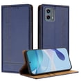 thumbnail image 1 of Wallet Case for Motorola Moto G Play 4G 2024, Retro PU Leather Flip Cover Stand Cards Holder Shockproof Full Protective Magnetic Closure Business Type Phone Case for Moto G Play 4G 2024, Blue, 1 of 6