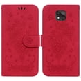 thumbnail image 1 of Wallet Case For Motorola Moto G Power 2021, Butterfly Embossed & Cute Flower Patterned PU Leather Magnetic Clasp Flip Stand Card Slots Kickstand with Hand Strap Shockproof Cover,
Red, 1 of 8