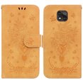 thumbnail image 1 of Wallet Case For Motorola Moto G Power 2021, Butterfly Embossed & Cute Flower Patterned PU Leather Magnetic Clasp Flip Stand Card Slots Kickstand with Hand Strap Shockproof Cover,
Yellow, 1 of 8